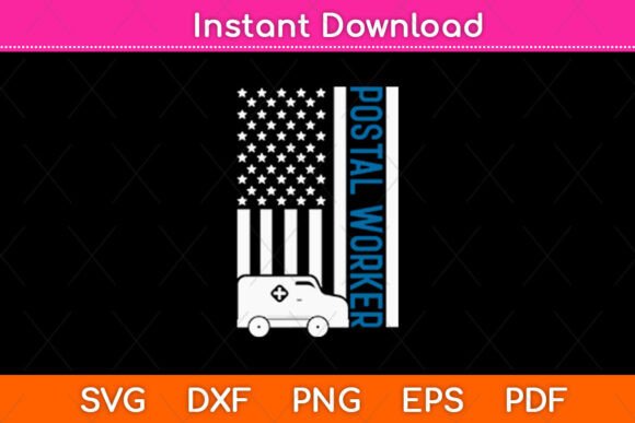 American Flag Patriotic Worker Graphics & Crafts