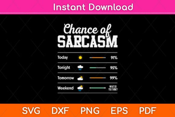 Chance of Sarcasm Graphics for Modern Crafts