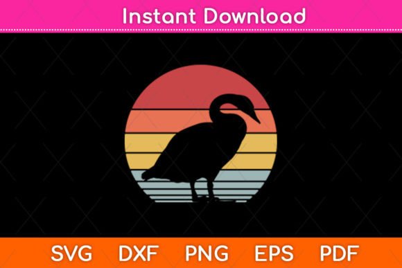 Duck Farm Animal Duck Lover Retro Graphics for Crafts