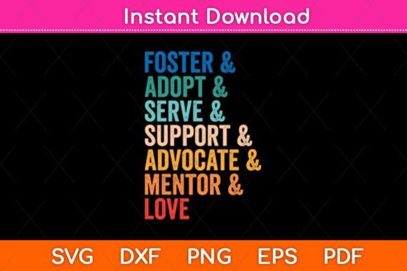 Foster Adopt Graphics for Crafts & Branding
