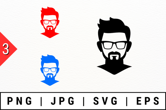 Hipster Avatar Silhouettes: Graphics for Crafts