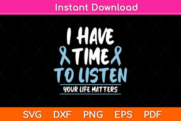 I Have Time to Listen: Mental Health Graphics for Crafts