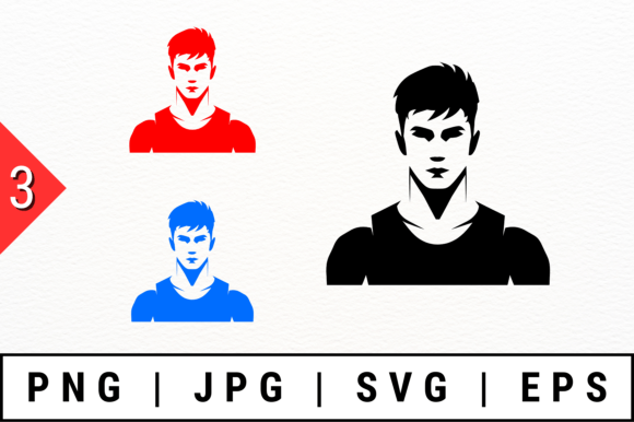 Muscular Man Silhouettes: Graphics for Crafts
