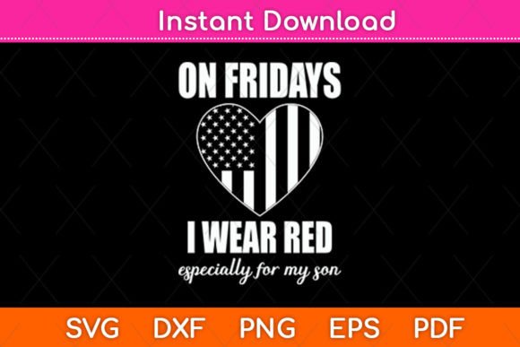 Red Friday Graphics for Crafts